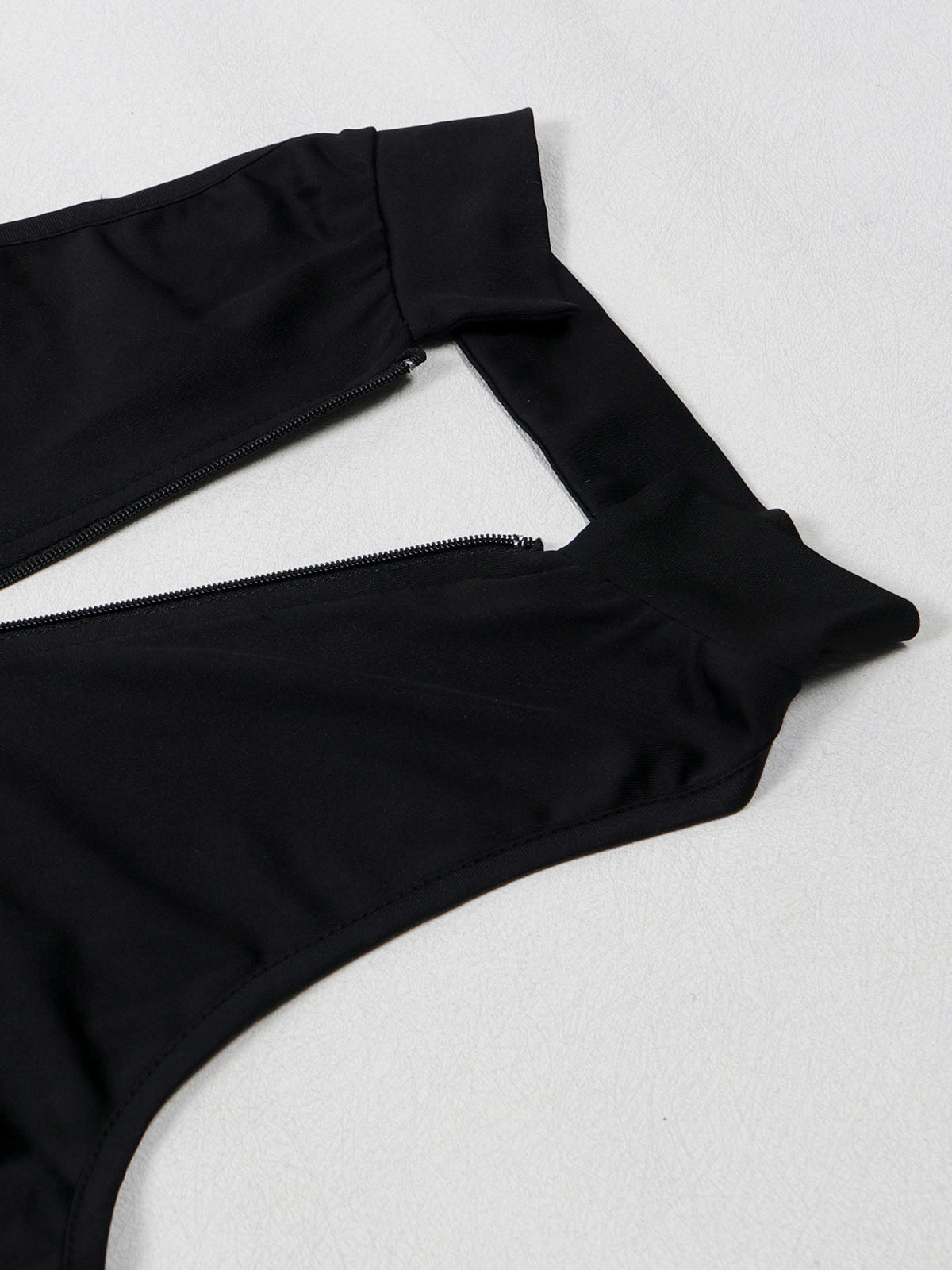 Sexy V-neck Halter Bodysuit and Mesh Pants Set