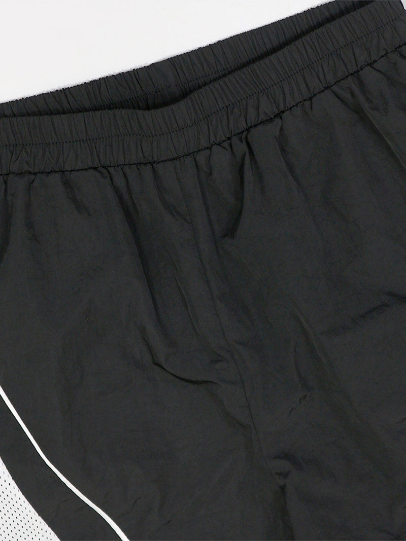 Casual Zipper Contrast Color Half Sleeve Shorts Sets