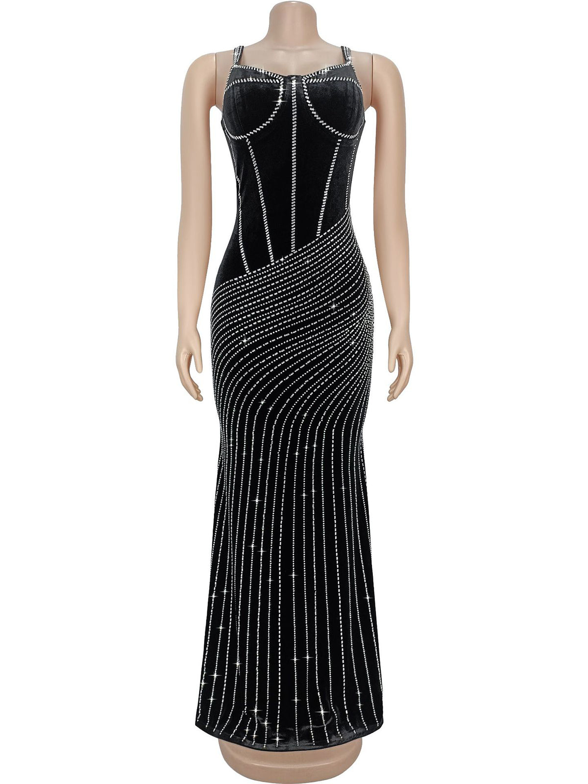 Sexy Rhinestone Party Nightclub Suspender Dress