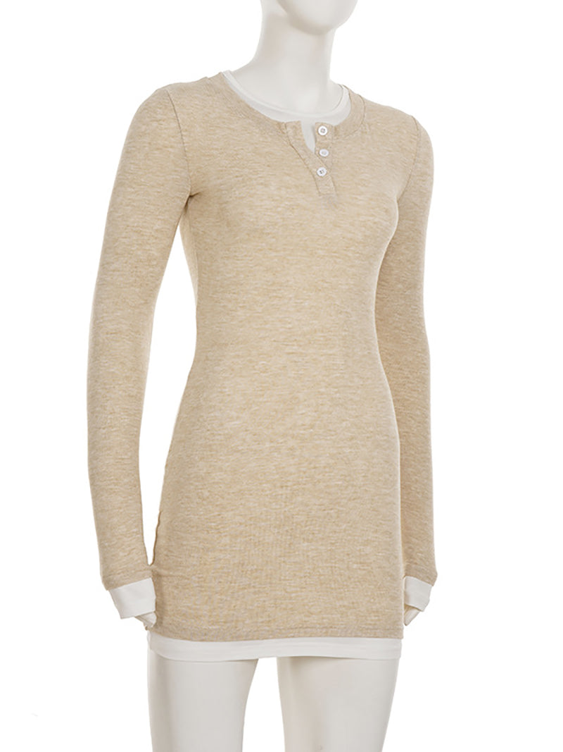 Casual Knit Bodycon Mini Dress