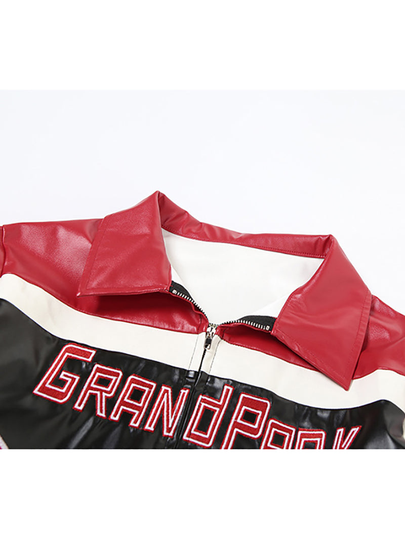 Fashion Sexy PU Long Sleeve Slim Jacket Coat