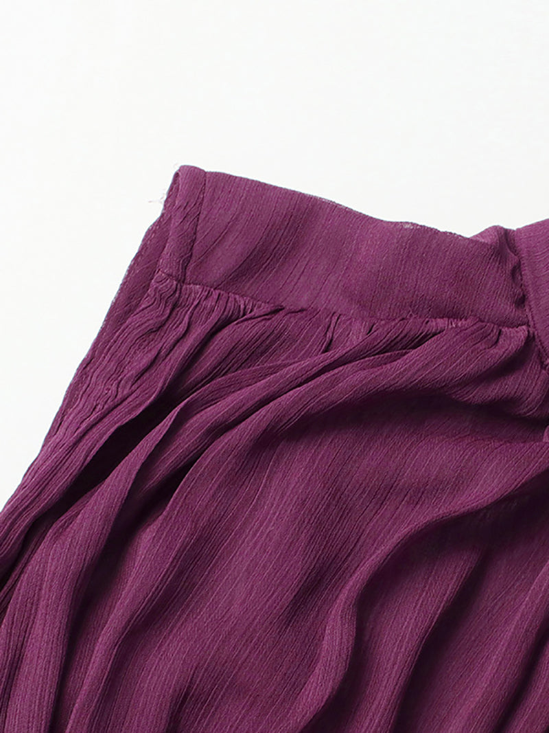 Vintage Chiffon Swing Sleeveless Midi Dress