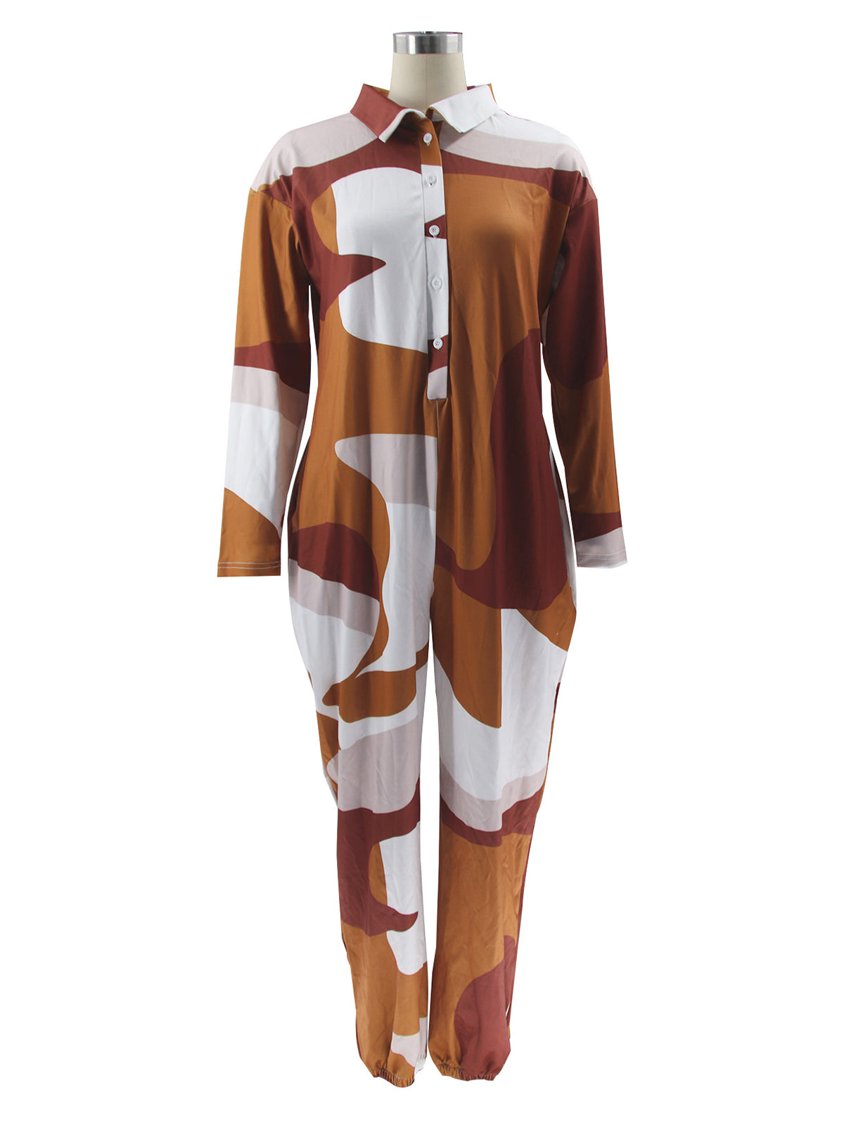 Irregular print Loose Jumpsuit