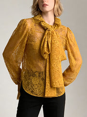 Fashion Embroidered Long Sleeve Casual Short Shirt