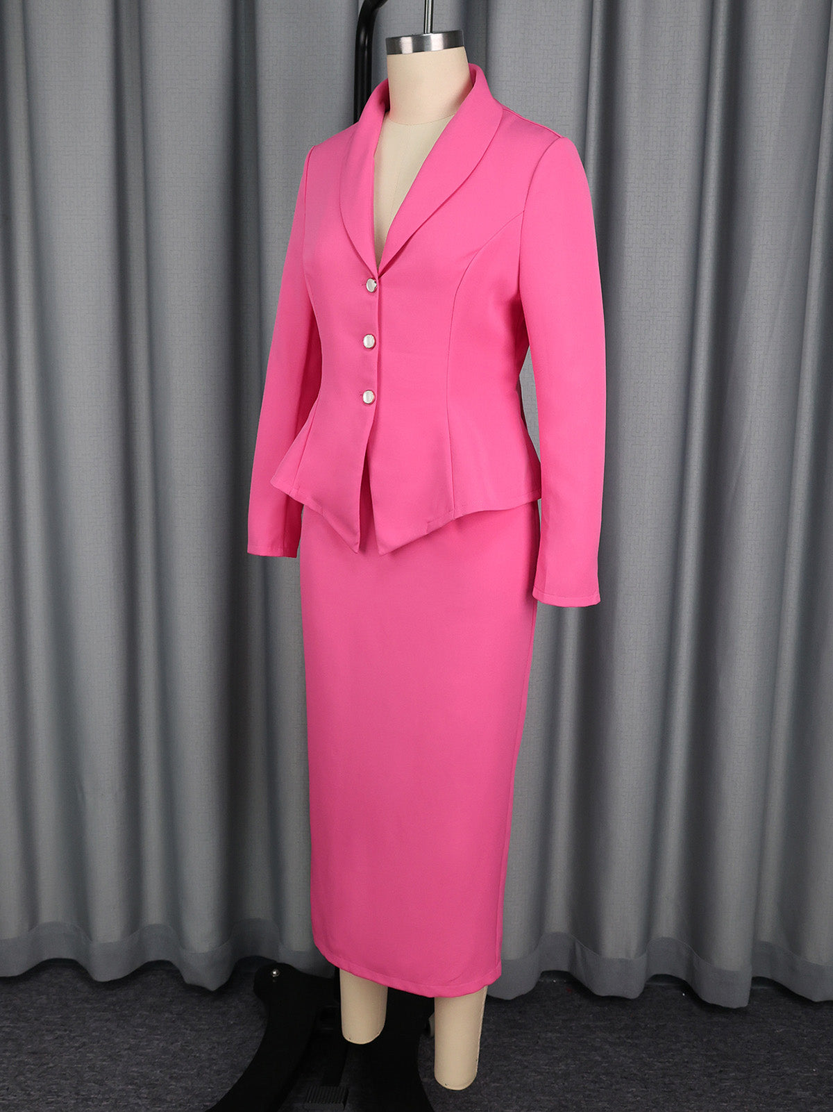 Fashion Slim Blazer Package Hip Skirt Two Piece Suit