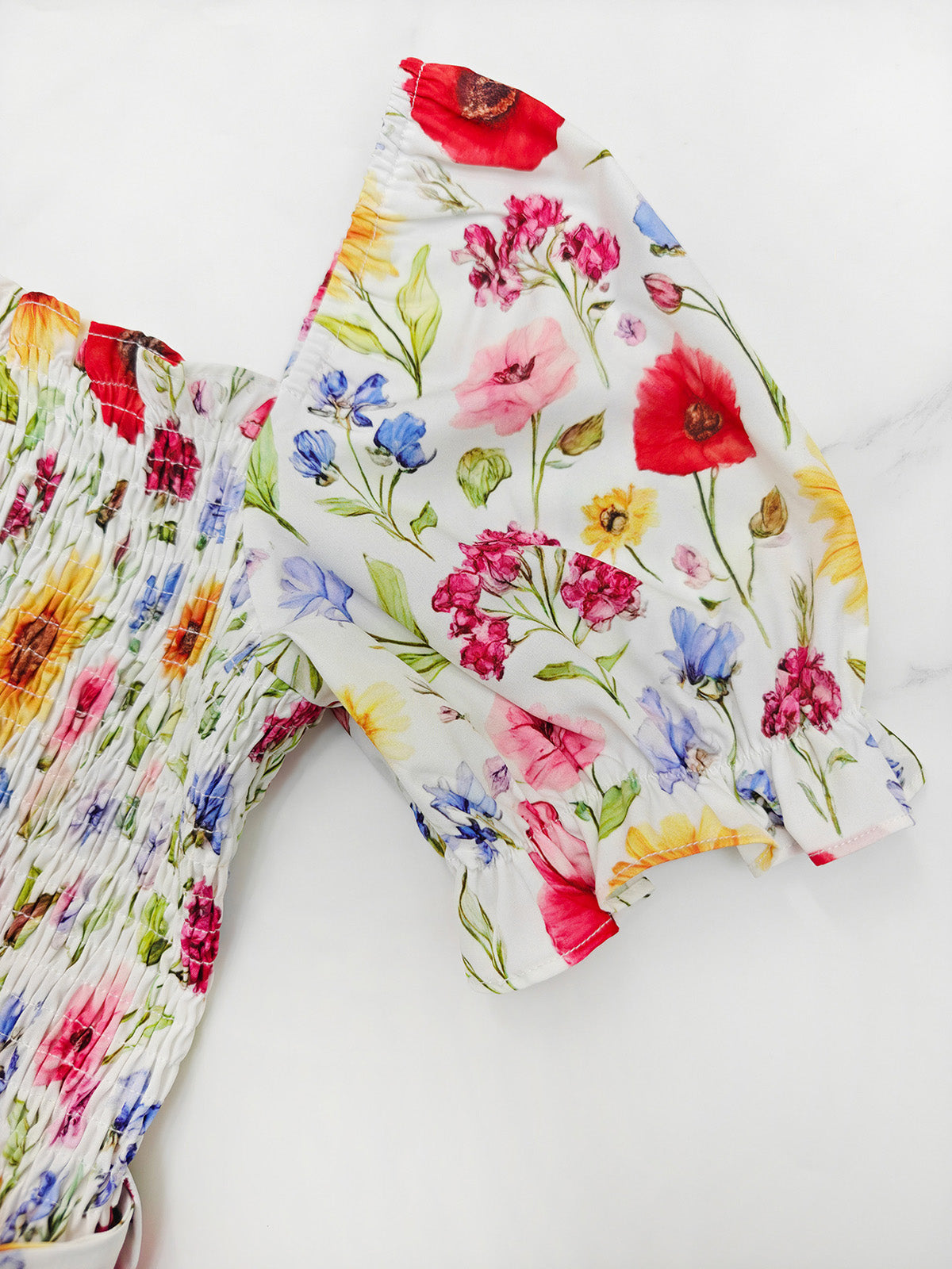 Fashion Square Collar Floral Print Holiday Casual Dress