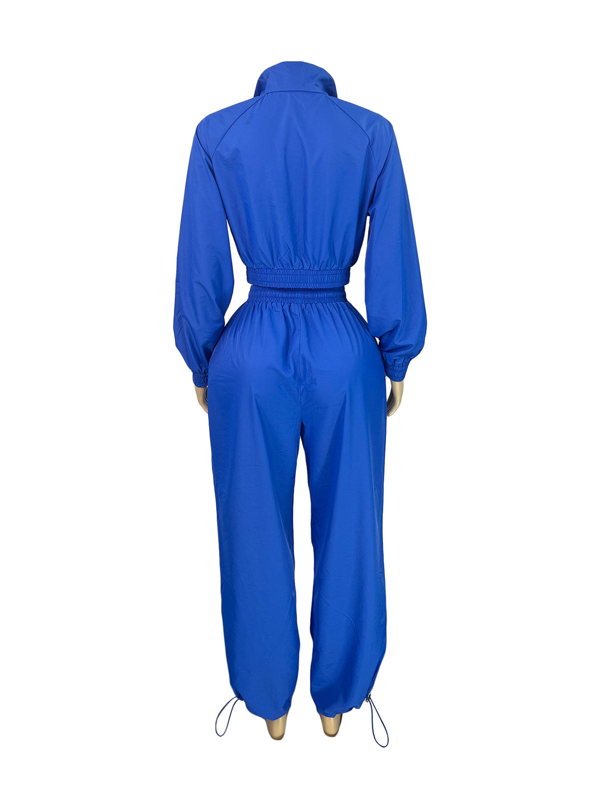Striped Patchwork Zipper Top and Sweatpants Casual Set