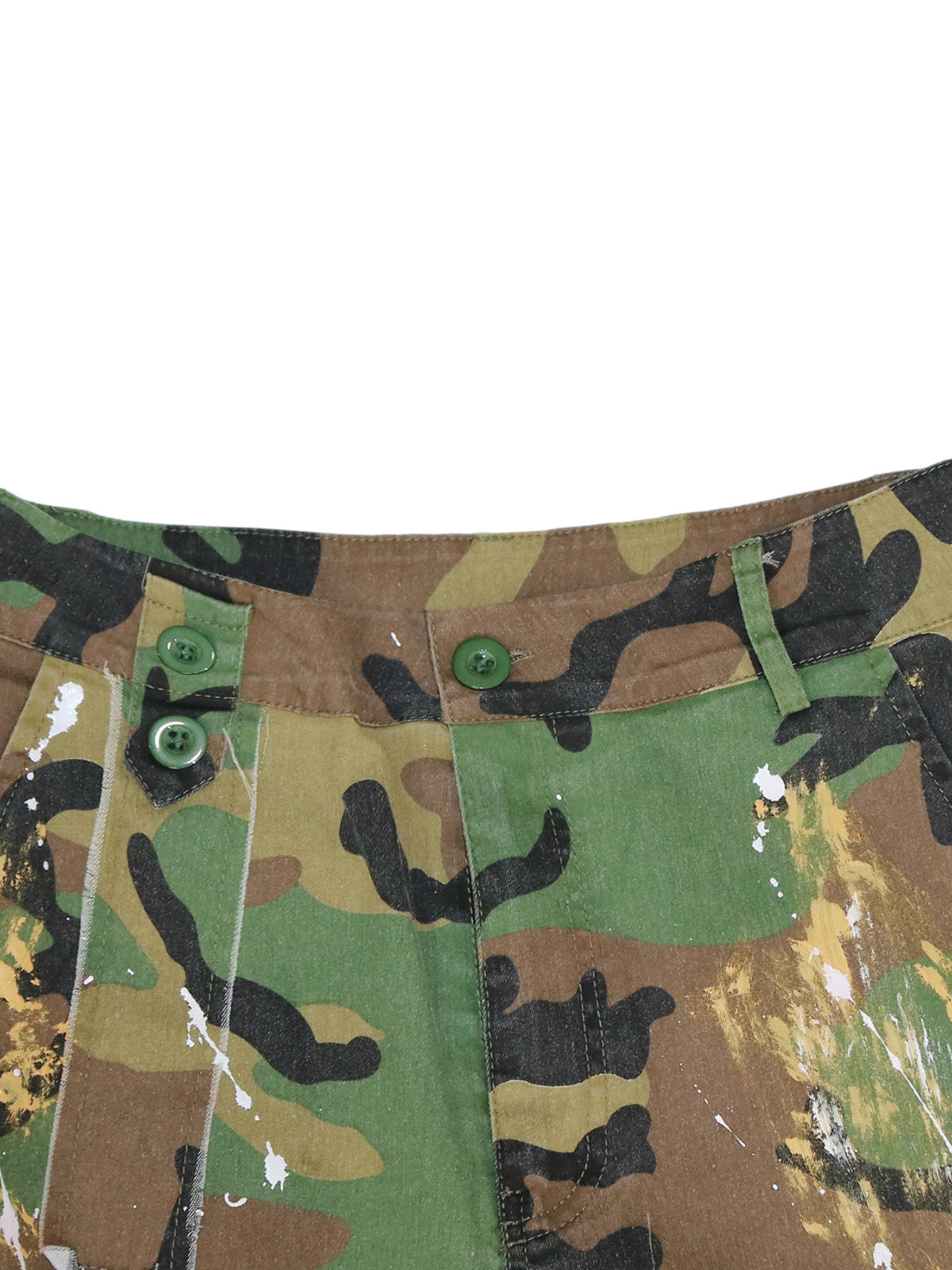Casual Camouflage Print Ripped Straight Pants