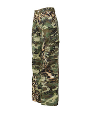 Fashion Wide-leg Camo Cargo Pants
