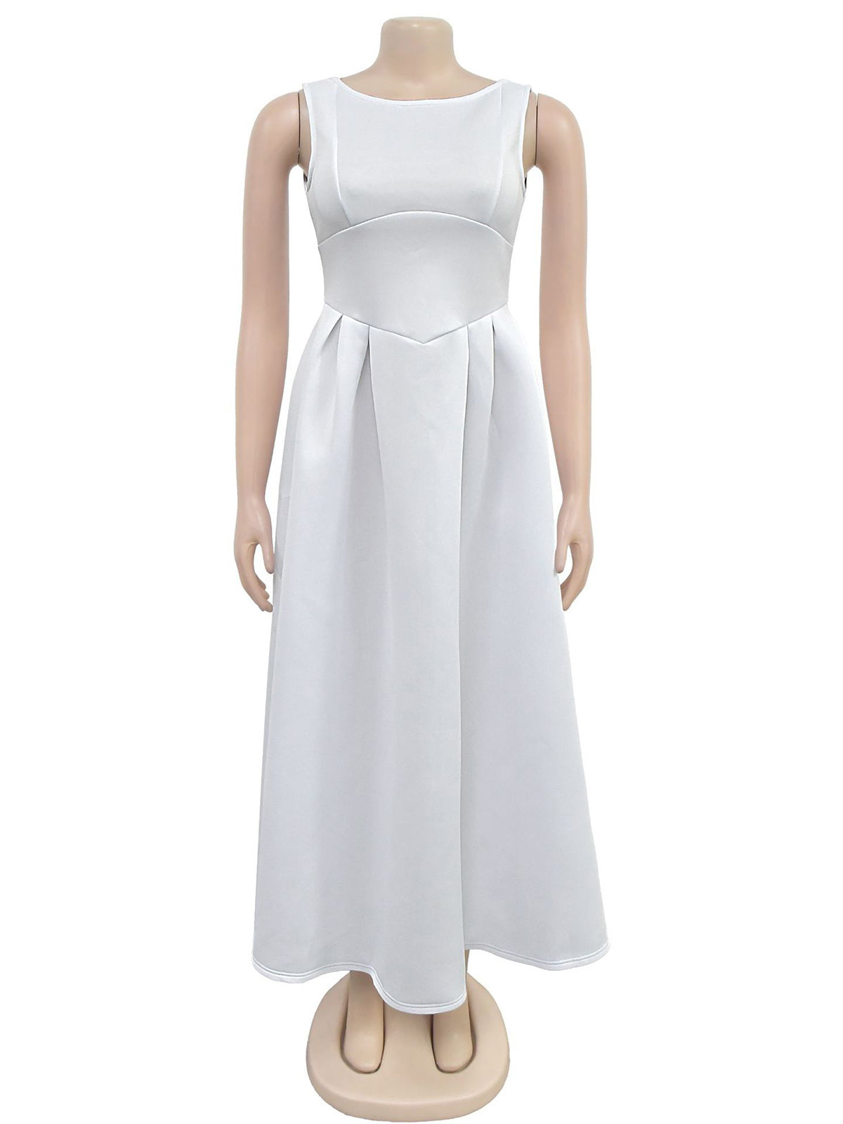 Retro Sleeveless Backless Pleated Party Dress