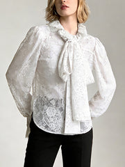 Fashion Embroidered Long Sleeve Casual Short Shirt