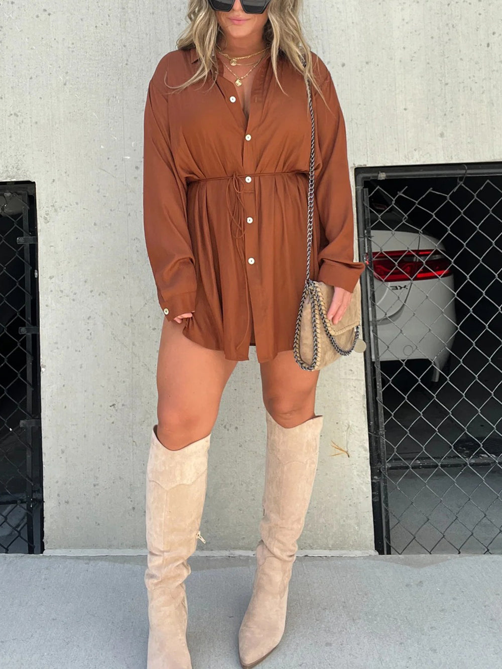 Solid Color Loose Casual Romper