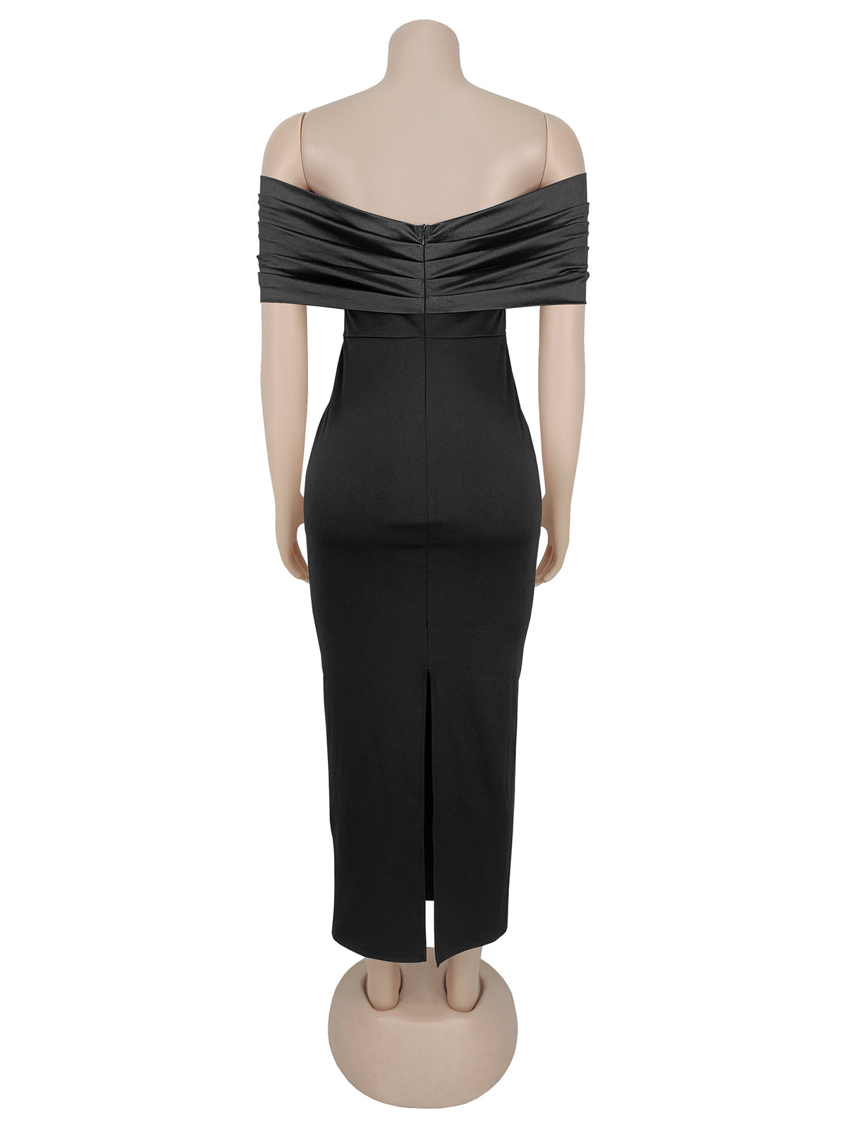 Sexy Off-the-Shoulder Rhinestone Maxi Dress