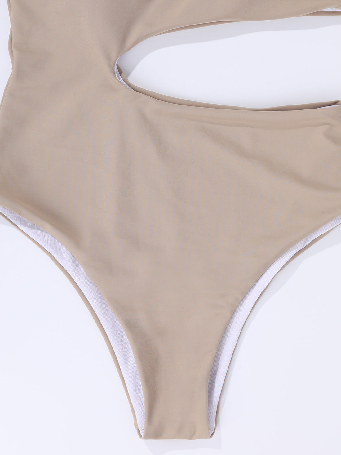 Sexy Solid One Piece High Cut Monokini Hollow Swimwear