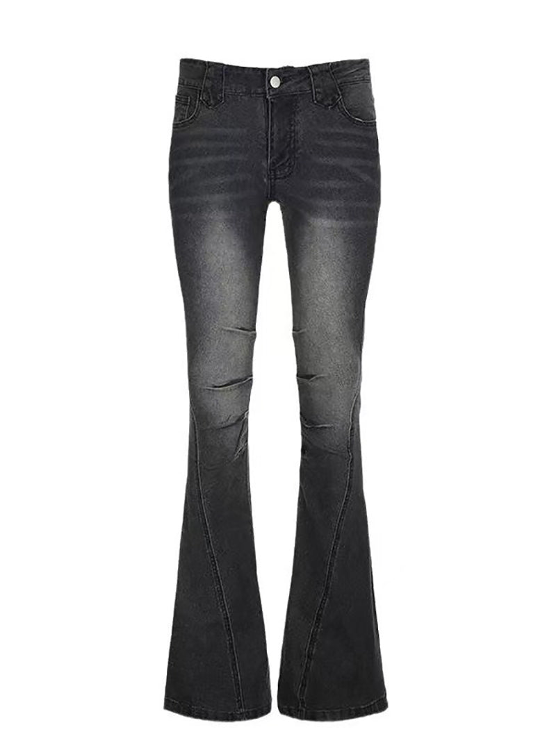 Vintage Skinny Low Rise Flared Jeans