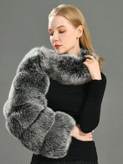 Fashion Faux Fox Fur Shawl Coat