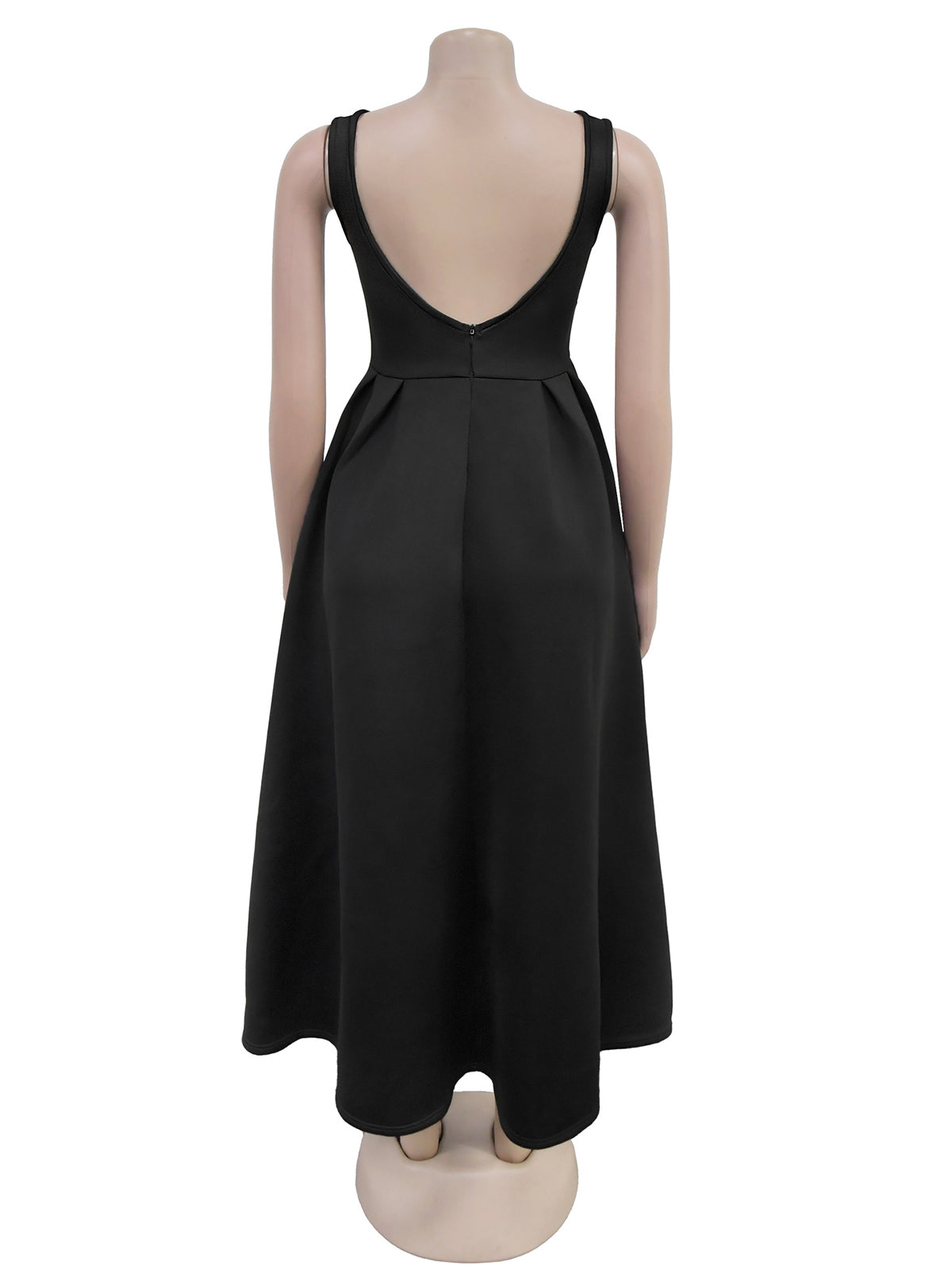 Retro Sleeveless Backless Pleated Party Dress
