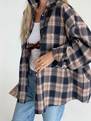 Vintage Classic Loose Plaid Shirts