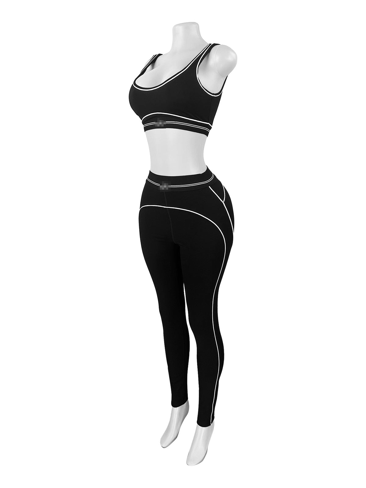 Sleeveless Tank Top Skinny Jogging Pants Matching Set