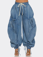 Urban Chic Denim Cargo Pants Jeans