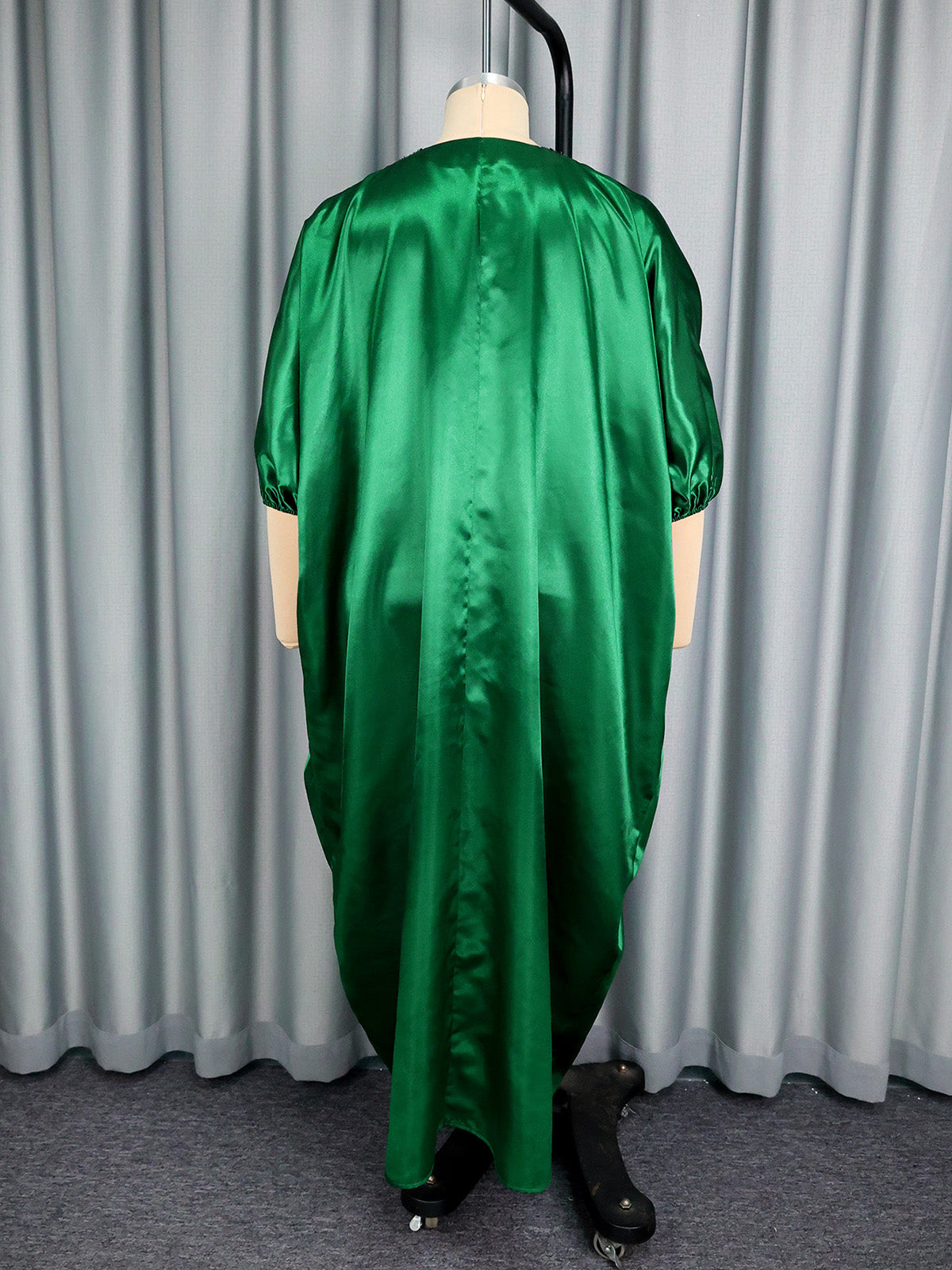 V Neck Sequin Batwing Sleeve Elegant Dress