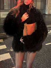 Fashion Faux Fur Loose Coat