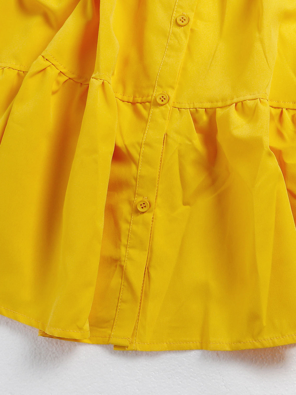 Casual Turn-down Collar Ruffle Loose Dress