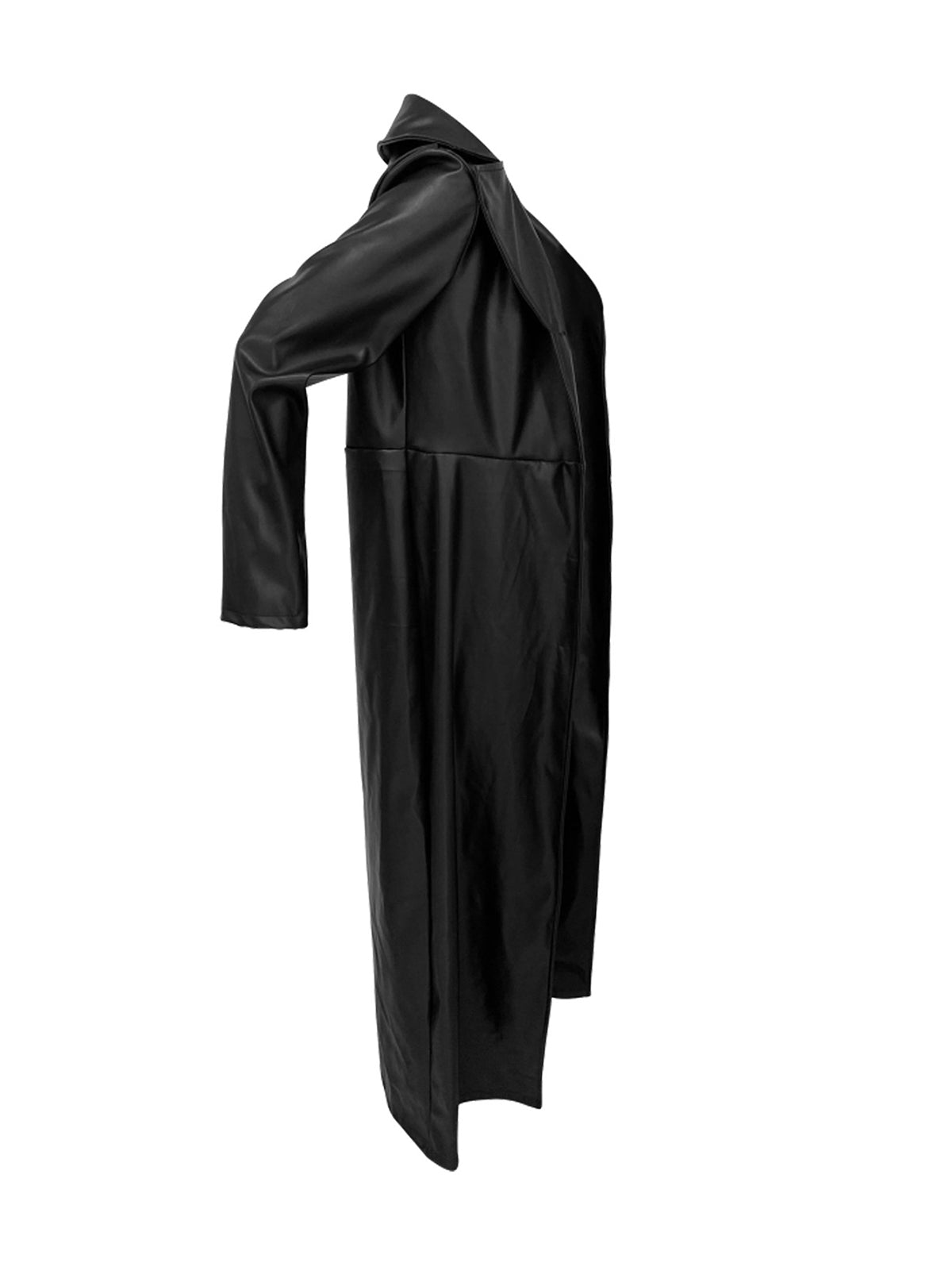 Fashion Styled Faux Leather Trench Coat