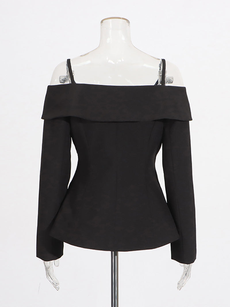 Fashion Off-shoulder Designer Blazer