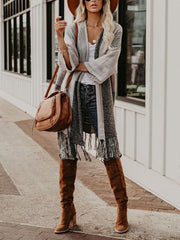 Fashion Tassels Knit Cardigan Coat