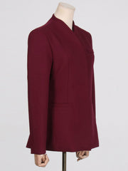 Simple Style Pocket Patchwork Palazzo Trousers Set