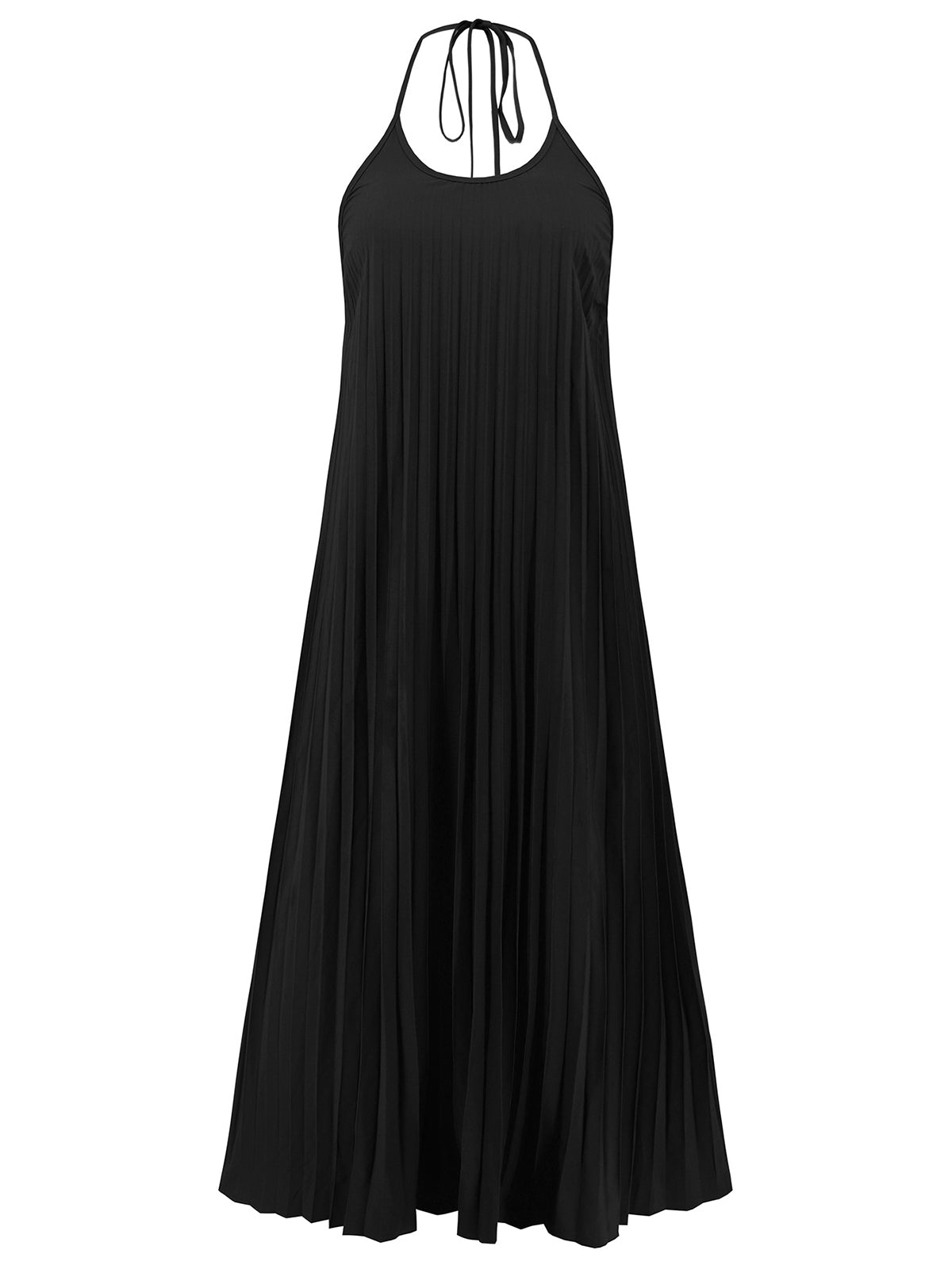 Sexy Halter Loose Pleated Beach Dress