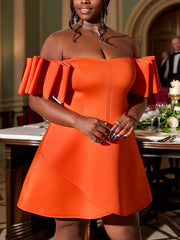 Plus Size Off Shoulder Sexy Party Dress