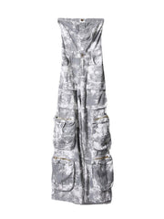 Fashion Camo Strapless Jumpsuit