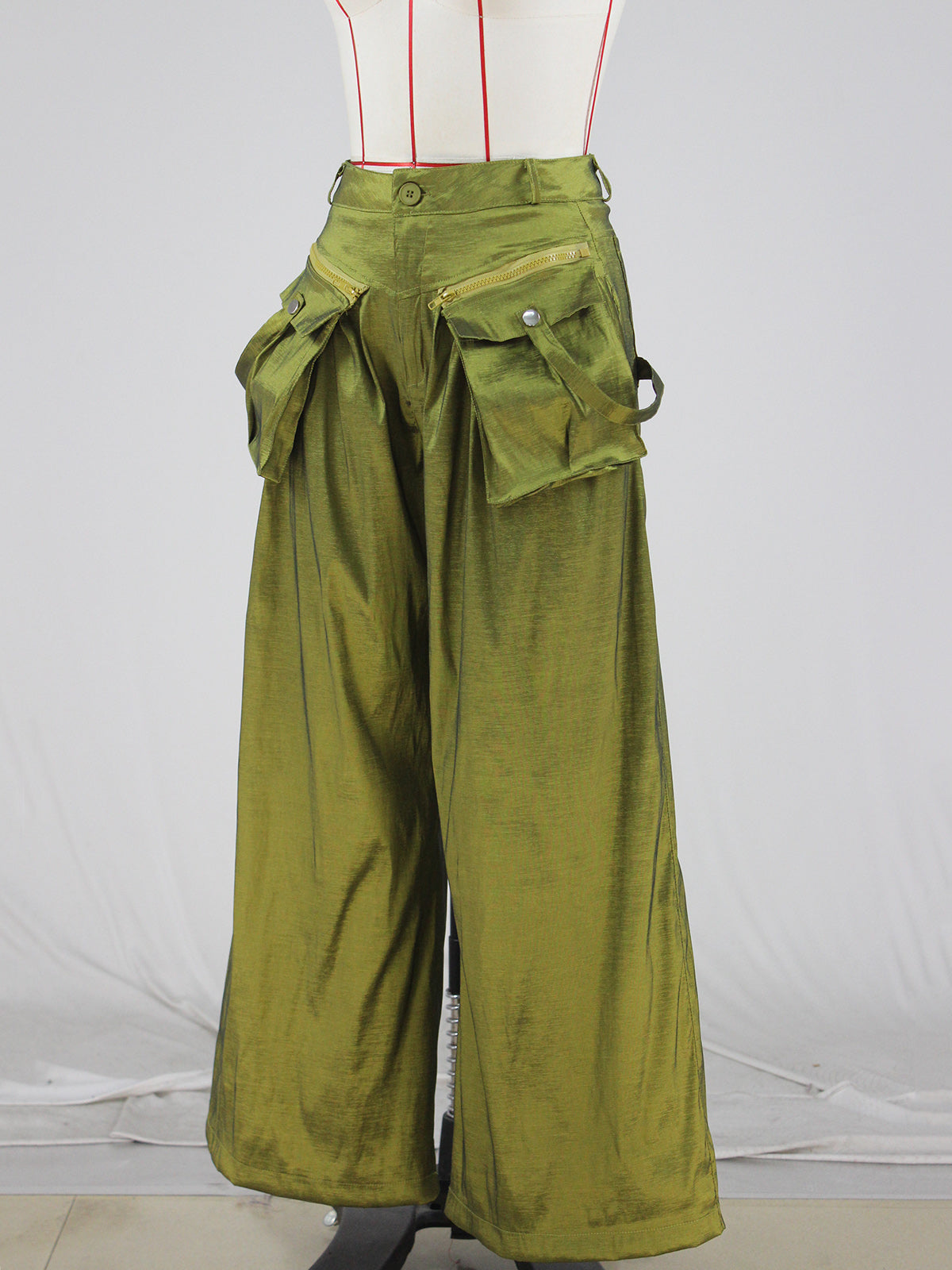 Casual Big Pocket Wide leg Pants