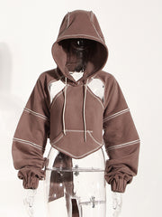 Retro Hollow out Backless Hoodie Pullover