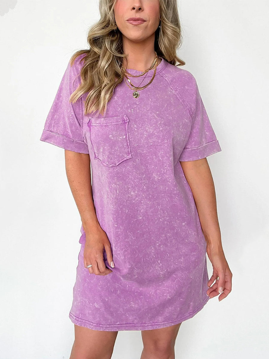 Casual Raglan Sleeve T-shirt Dress