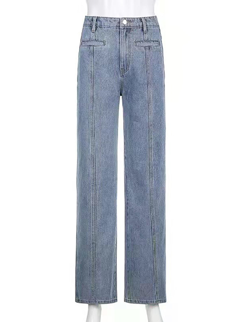 Fashion Five Star Pattern Straight Jeans