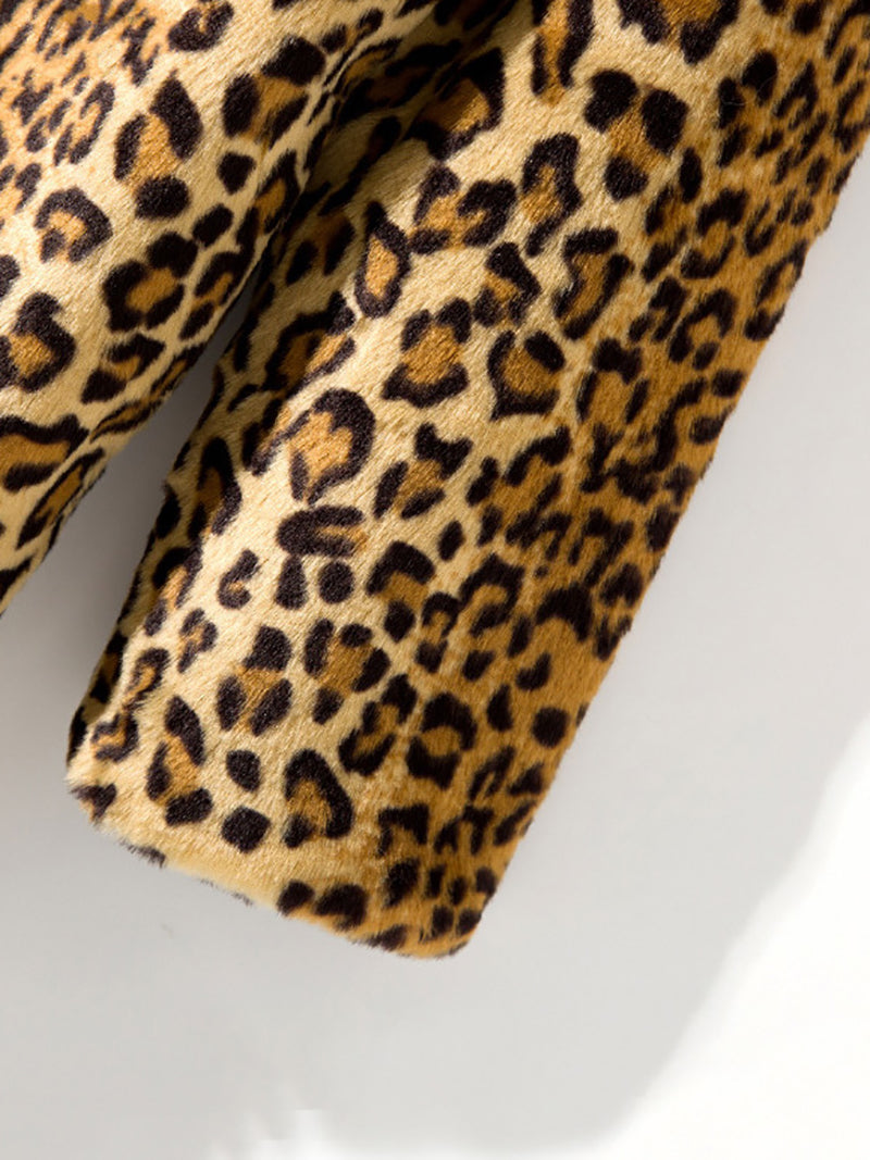 Fashion Faux Fur Leopard Print Coat