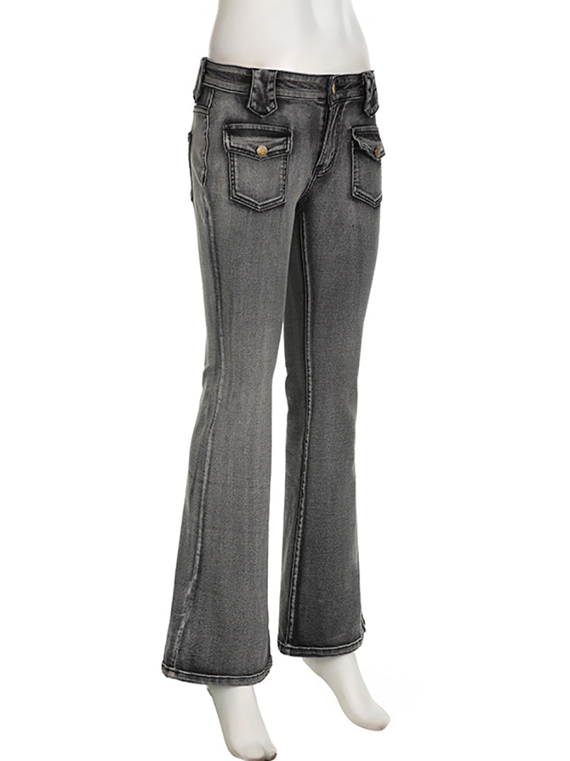 Vintage Low Waist Flared Jeans