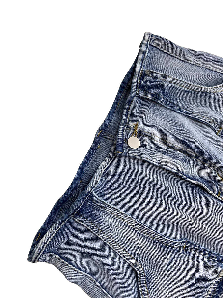 Casual Pocket Cargo Jean Shorts