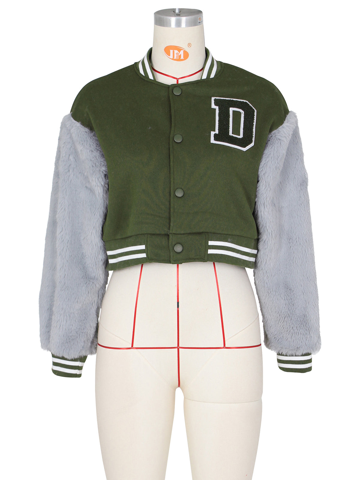 Fashion Patchwork D-Vibe Fur Sport Jacket