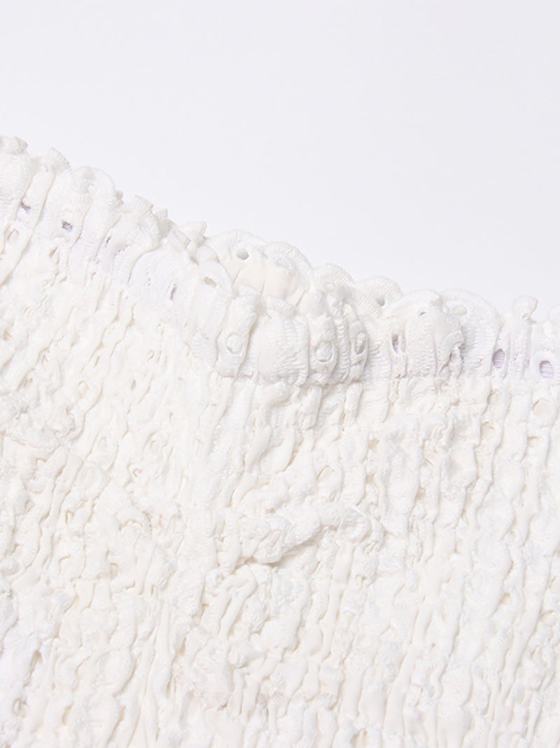 Layered Hem Sexy Strapless Dress