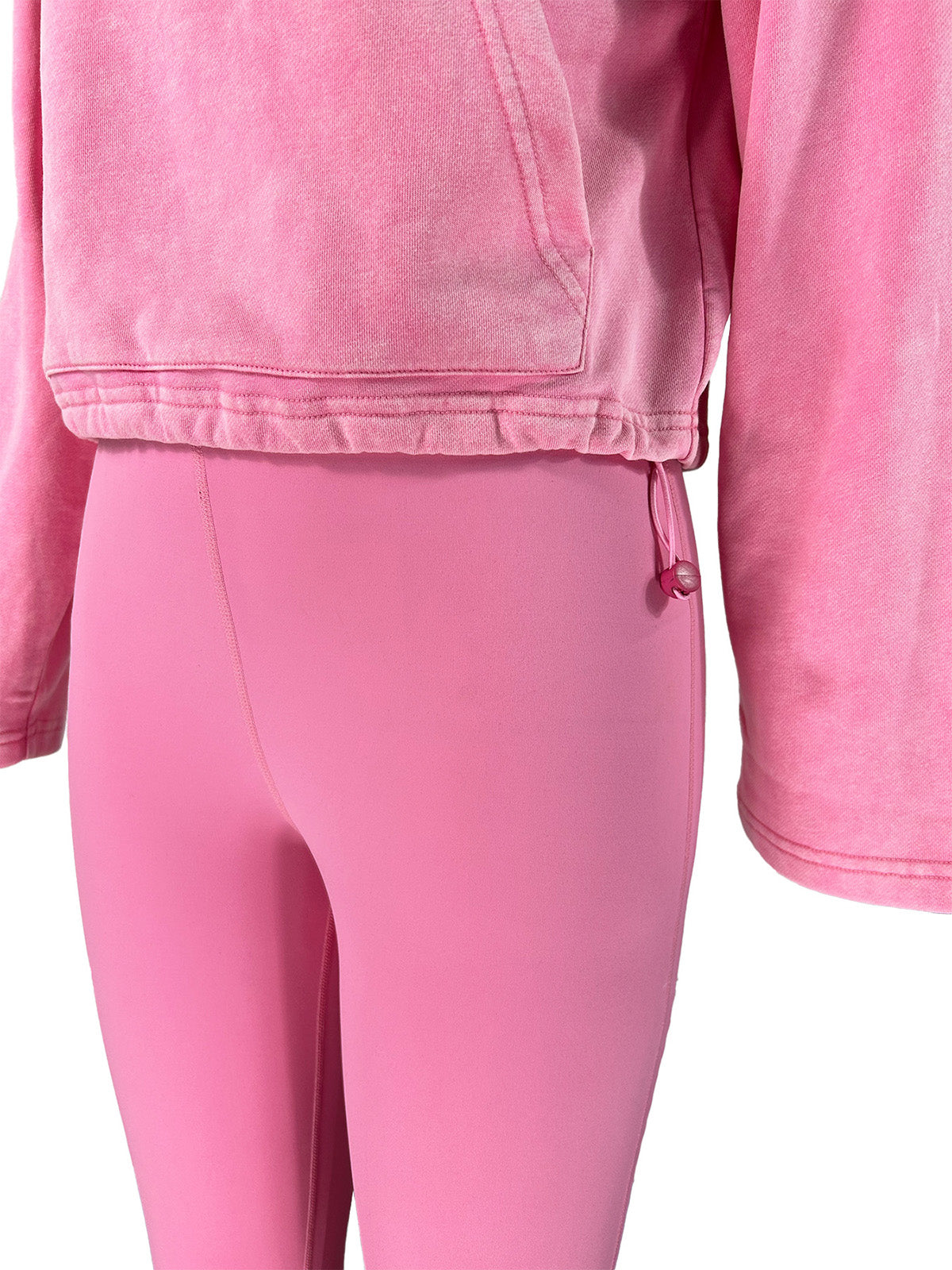 Washed Sweatshirt Tight Pant Sports Casual Sets