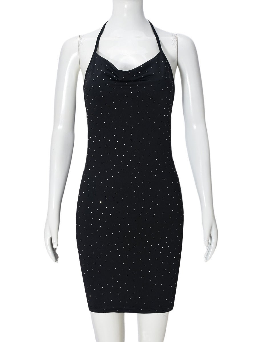 Sexy Halter Backless Package Hip Dress