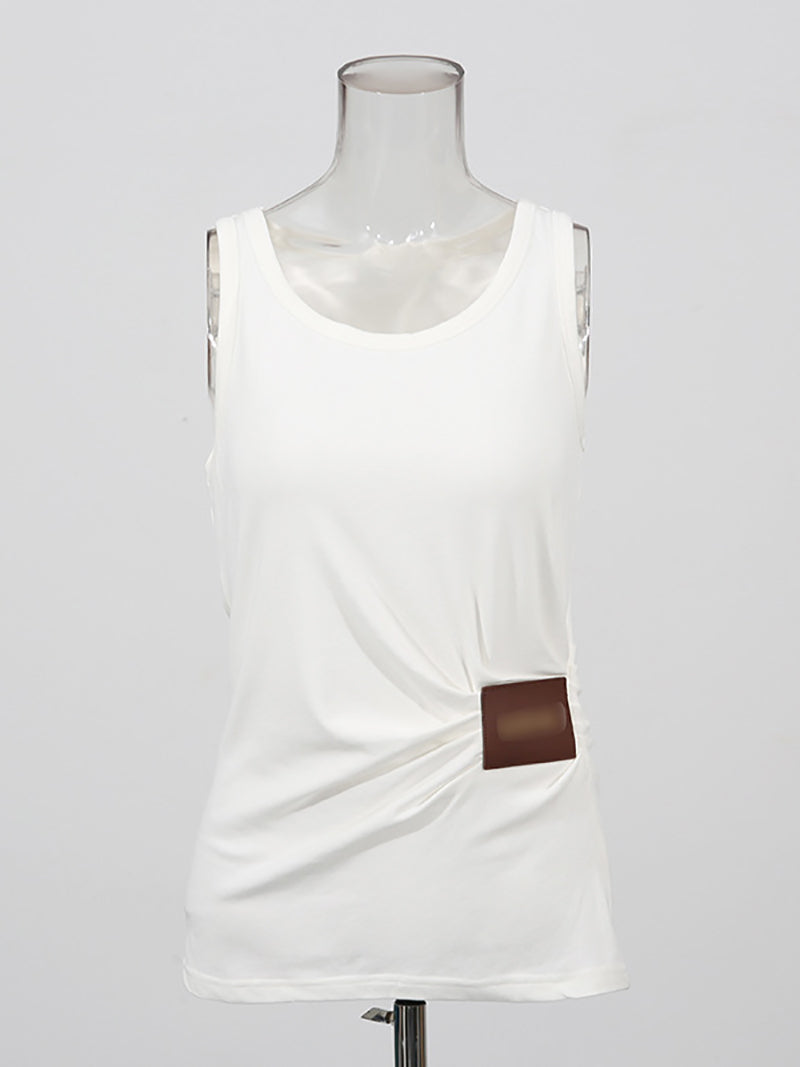 Casual Sleeveless Knit Slim fit Tank Top