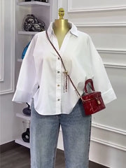 Elegant Long Sleeve Striped Loose Blouse