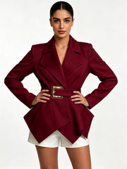 Women's V-Neck Tailored Blazer-boutique