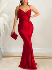 Sexy Spaghetti Strap Backless Bandage Dress