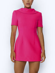 Barbie Pink Bowknot V Back Mini Dress